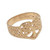 Tree-Themed Gold Plated Sterling Silver Band Ring from Bali 'Lovely Trees'