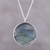 Circular Labradorite Pendant Necklace from India 'Aurora Moon'