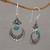 Magnesite Crescent Dangle Earrings Crafted in Bali 'Elegant Crescents'