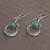 Magnesite Crescent Dangle Earrings Crafted in Bali 'Elegant Crescents'