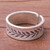 Leaf Pattern Sterling Silver Wrap Ring from Thailand 'Natural Branch'