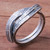 Oxidized Textured Karen Silver Wrap Ring from Thailand 'Karen Delight'