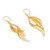 24k Gold Plated Sterling Silver Filigree Dangle Earrings 'Windswept'