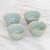 Celadon Ceramic Bowls from Thailand Set of 4 'Simple Thai'