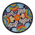 Talavera Ceramic Salad Plates from Mexico Pair 'Raining Flowers'