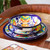 Hand-Painted Talavera Ceramic Bowls from Mexico Pair 'Raining Flowers'