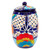 Hand-Painted Talavera Style Ceramic Coffee Pot from Mexico 'Raining Flowers'