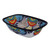 Hand-Painted Talavera Ceramic Serving Bowl from Mexico 'Raining Flowers'