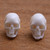 Skull-Shaped Bone Stud Earrings Crafted in Bali 'Trunyan Skulls'