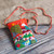 Cotton Blend Arpillera Patchwork Cell Phone Case from Peru 'Afternoon in the Andes'
