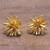 Modern 18k Gold Plated Sterling Silver Stud Earrings 'Golden Coral'