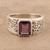 Sparkling Amethyst Ring from India 'Purple Glisten'