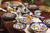 Talavera Style Appetizer Bowl Set from Mexico 7 Piece 'Festive Flowers'