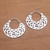 Openwork Sterling Silver Hoop Earrings from Bali 'Beautiful Curves'