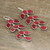 40-Carat Ruby Dangle Earrings from India 'Leaf Cascade'