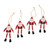 Dangling Wood Santa Ornaments from Bali Set of 4 'Dancing Santas'