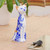 Floral Benjarong Porcelain Cat Statuette 7.5 in. 'Happy Floral Cat'