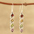 Faceted Multi-Gemstone Dangle Earrings from India 'Gemstone Fusion'