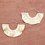 Line Pattern Modern Brass Hoop Earrings from Bali 'Modern Rays'