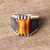 Men's Tiger's Eye Ring Crafted in India 'Earthen Strength'