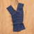 Navy 100 Baby Alpaca Cable Knit Fingerless Mitts from Peru 'Luscious Twist in Navy'