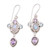 Floral Multi-Gemstone Dangle Earrings Crafted in Bali 'Charming Light'