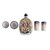 5-Piece Talavera-Style Ceramic Tequila Set from Mexico 'Talavera Beverage'
