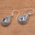 Artisan Crafted Balinese Blue Topaz and Silver Earrings 'Balinese Dewdrop'