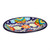 Mexican Talavera Ceramic Oval Serving Plate 'Raining Flowers'