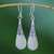 Fish Pattern Karen Silver Dangle Earrings from Thailand 'Fish Stamp'