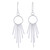 Karen Silver Waterfall Earrings with Rings from Thailand 'Bright Cascade'