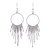 Combination-Finish Karen Silver Waterfall Earrings 'Dark Cascade'