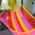 Hand Woven Nylon Pink Yellow Hammock Single from Mexico 'Candy Delight'