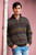 Peruvian 100 Alpaca Men's Sweater with Zipper 'Traveler'