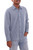 Blue Striped Long-Sleeved Men's Cotton Shirt from Guatemala 'Pacific Ocean'