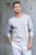 Men's Crew Neck Cotton Blend Pullover in Pearl Grey 'Classic Warmth in Pearl Grey'