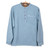 Henley-Style Men's Cotton Blend Shirt in Sky Blue from India 'Casual Man in Sky Blue'