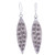 Handcrafted Karen Silver Dangle Earrings from Thailand 'Karen Spring'