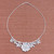 Floral Karen Silver Beaded Pendant Necklace from Thailand 'Glimmering Bouquet'