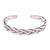 Thai Braided Sterling Silver Cuff Bracelet 'Mountain Streams'