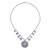 Spiral Medallion 950 Silver Pendant Necklace 'Hypnotic Karen'