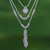 Three Strand Hill Tribe 950 Silver Necklace 'Hill Tribe Trend'