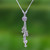 Thai Style 950 Silver Long Beaded Y-Necklace 'Shell Charm'