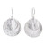 Contemporary Textured 950 Silver Dangle Earrings 'Raindrops Fall'