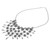 Stunning Floral 950 Silver Collar Necklace 'Floral Net'