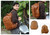Multi-pocket leather backpack 'Caramel Brazil'