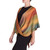 Asymmetrical Hand Woven Rayon Poncho from Guatemala 'Autumnal Charm'