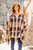 Check Pattern Alpaca Blend Poncho Sweater from Peru 'Cuzco in the Morning'