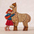 Hand Carved Wood Sculpture Andean Folk Art 'Love My Llama'