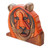 Collectible Wood Carving Wild Tiger Sculpture 'Young Tiger'